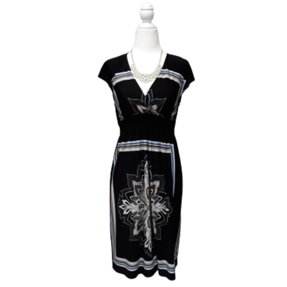 EN FOCUS STUDIO Relaxed Midi Dress Black sz 4